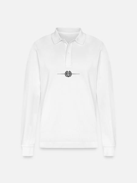 Krone Kranz Linie - Stanley/Stella Unisex Bio-Langarm-Poloshirt Prepster - Weiß