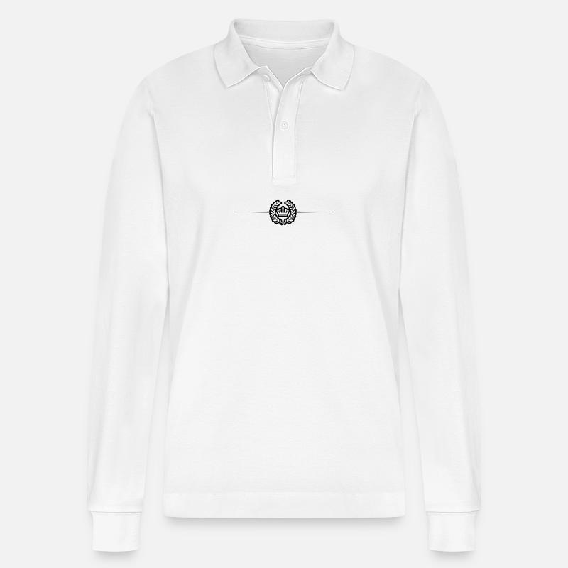 Krone Kranz Linie - Stanley/Stella Unisex Bio-Langarm-Poloshirt Prepster - Weiß