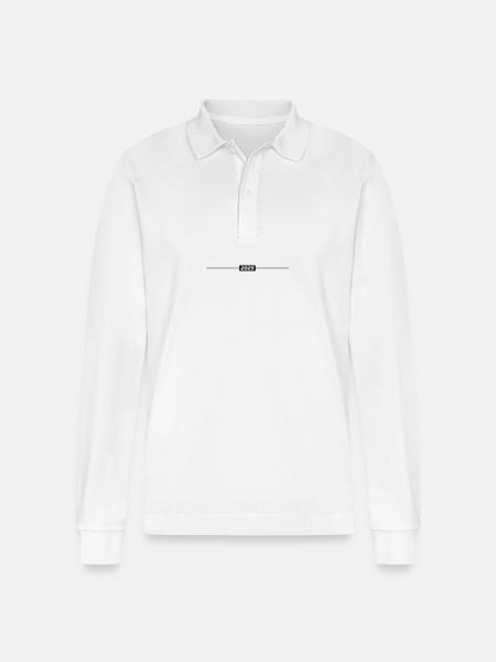 2025 Symbol - Stanley/Stella Unisex Bio-Langarm-Poloshirt Prepster - Weiß
