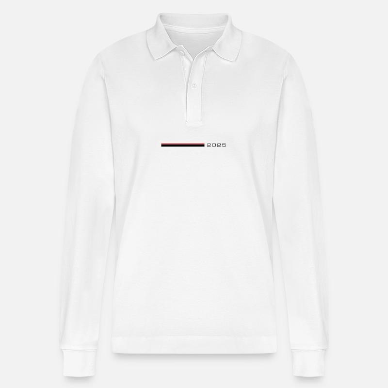 2025 Strich - Stanley/Stella Unisex Bio-Langarm-Poloshirt Prepster - Weiß