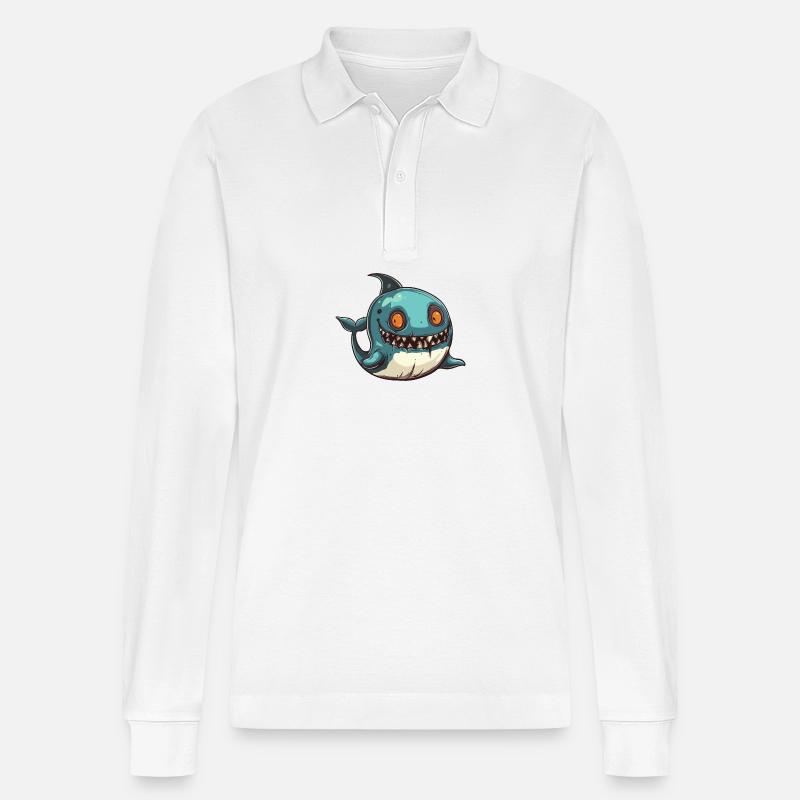 Wal Halloween Comic Lustig - Stanley/Stella Unisex Bio-Langarm-Poloshirt Prepster - Weiß