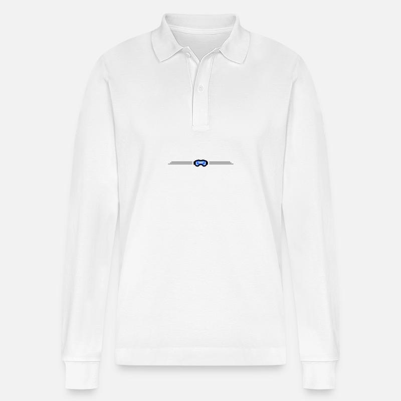 Skibrille Symbol Element Ski - Stanley/Stella Unisex Bio-Langarm-Poloshirt Prepster - Weiß