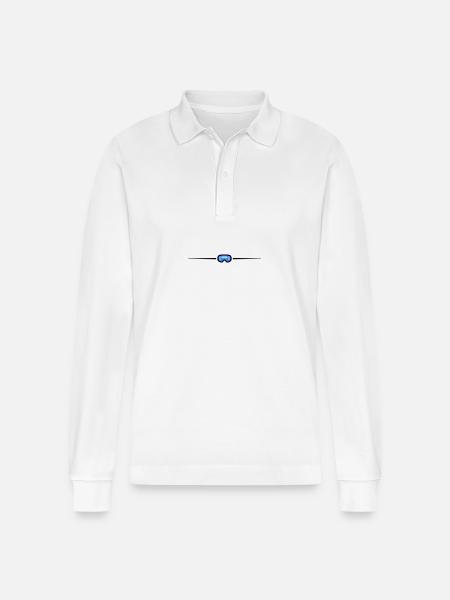 Ski Goggles Icon Line - Stanley/Stella Organic Unisex Long-Sleeved Polo Shirt Prepster - white