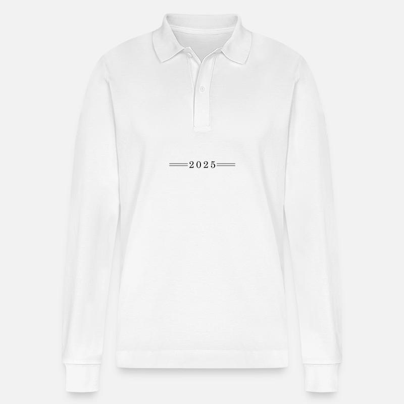 2025 Linie - Stanley/Stella Unisex Bio-Langarm-Poloshirt Prepster - Weiß