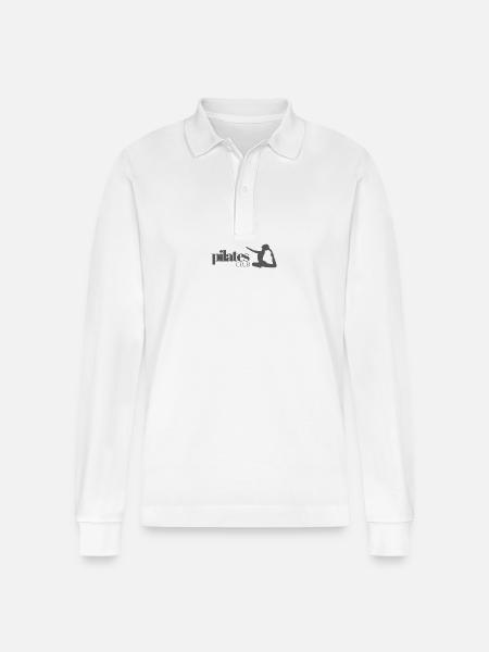 Pilates Club - Stanley/Stella Organic Unisex Long-Sleeved Polo Shirt Prepster - white
