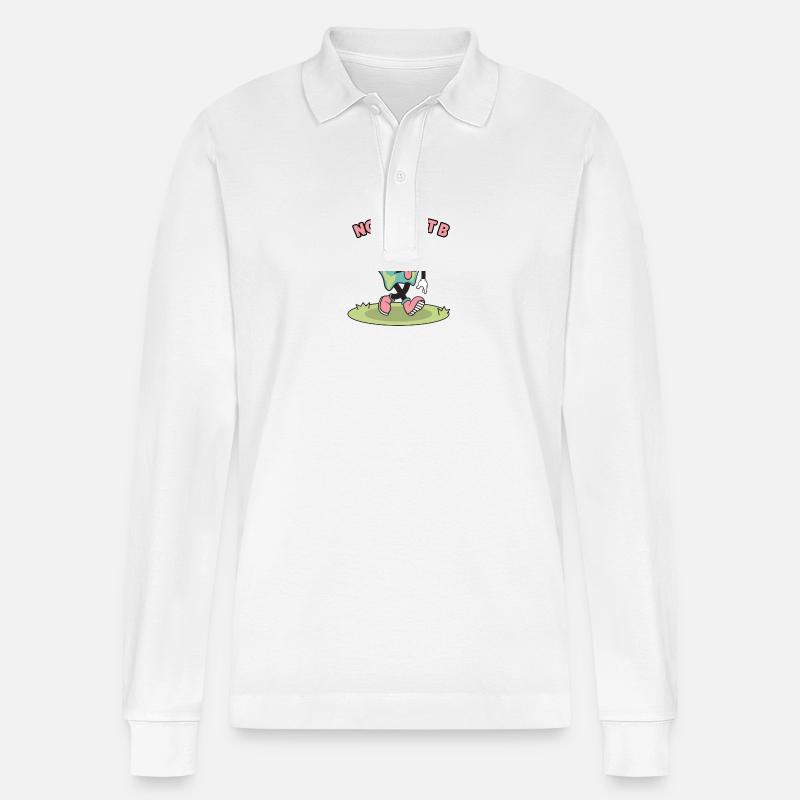 No Planet B - Stanley/Stella Unisex Bio-Langarm-Poloshirt Prepster - Weiß