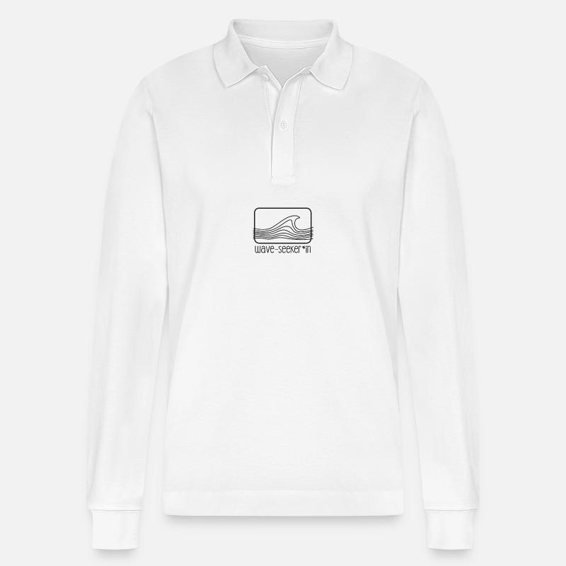 Mode de surf élégante - Polo à manches longues bio PREPSTER Stanley/Stella Unisexe - blanc