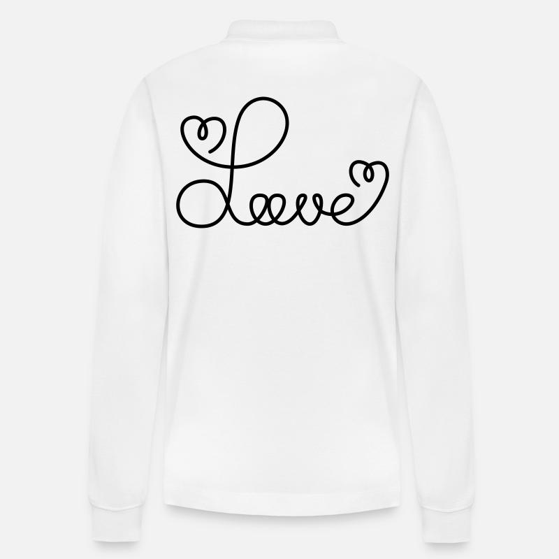 Love - Stanley/Stella Unisex Bio-Langarm-Poloshirt Prepster - Weiß
