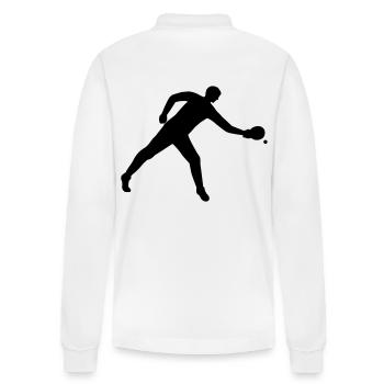 Table tennis dynamic - Stanley/Stella Organic Unisex Long-Sleeved Polo Shirt Prepster - white - Back - Anna (173cm)