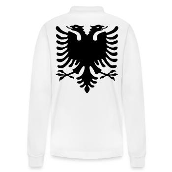 Kosovo - Polo à manches longues bio PREPSTER Stanley/Stella Unisexe - blanc - Dos - Anna (173cm)