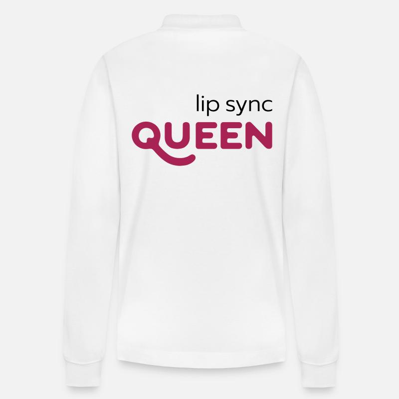 Lip Sync Queen - Stanley/Stella Unisex Bio-Langarm-Poloshirt Prepster - Weiß