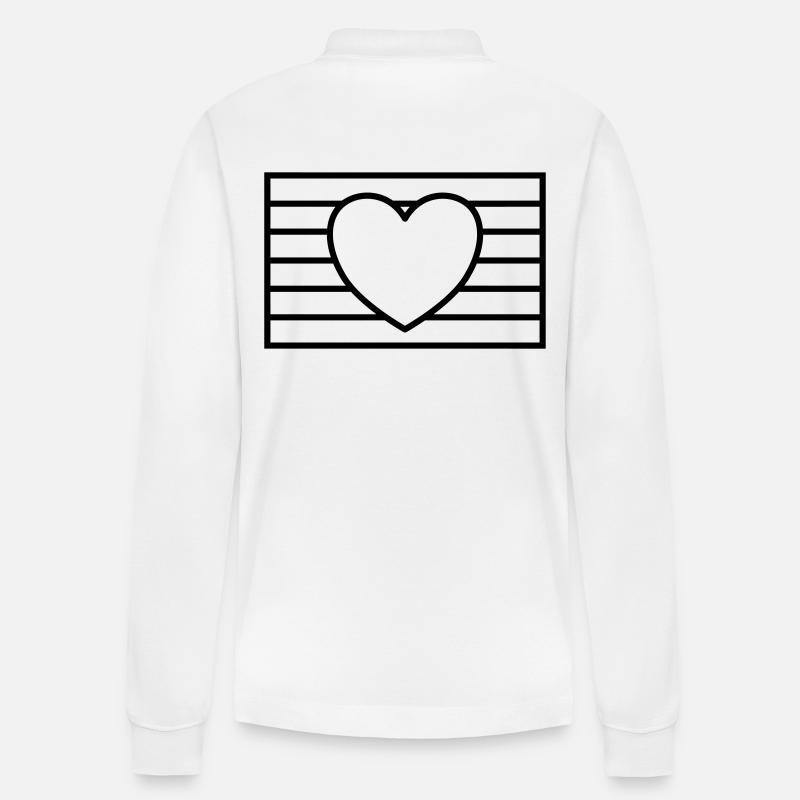 Abstrakte LGBTQ Regenbogenfahne - Stanley/Stella Unisex Bio-Langarm-Poloshirt Prepster - Weiß