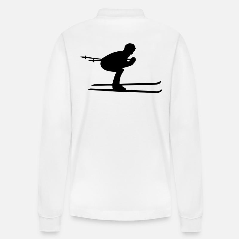 Ski - Stanley/Stella Unisex Bio-Langarm-Poloshirt Prepster - Weiß