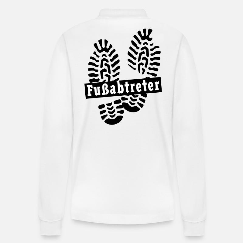 Fußabtreter - Stanley/Stella Unisex Bio-Langarm-Poloshirt Prepster - Weiß