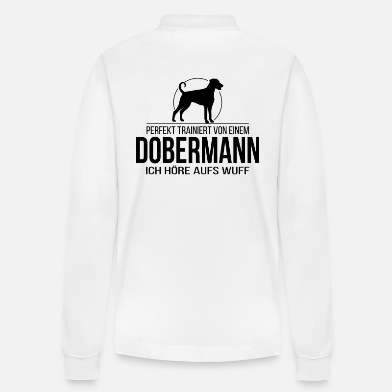 DOBERMANN wuff - Stanley/Stella Unisex Bio-Langarm-Poloshirt Prepster - Weiß