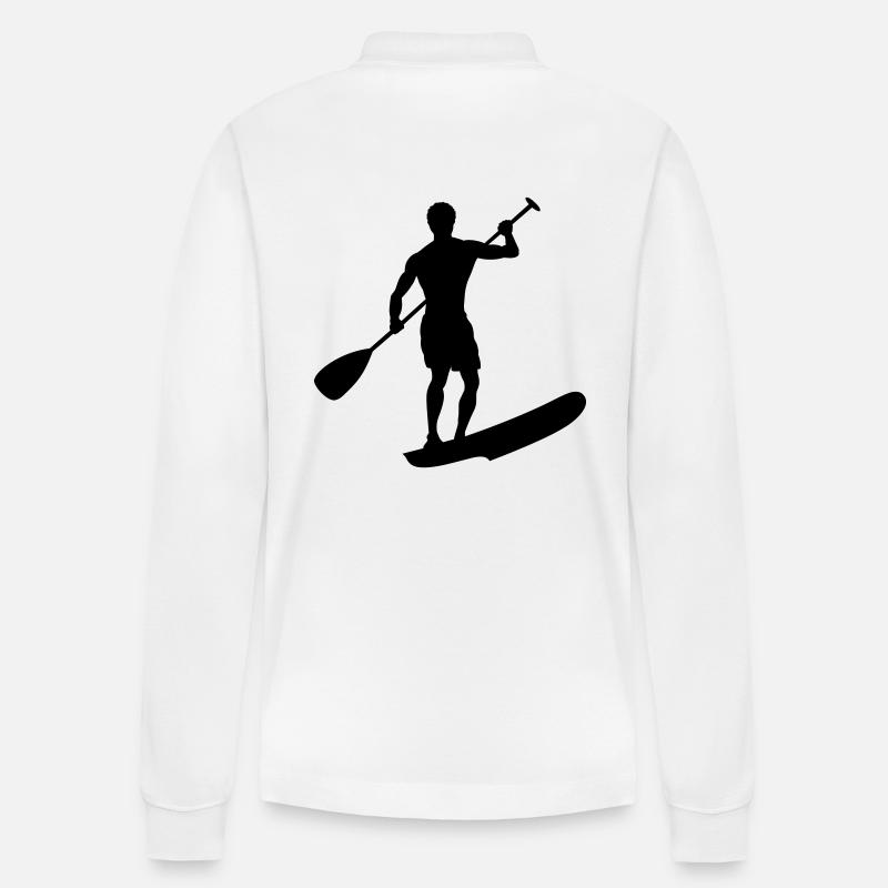 Stand Up Paddling - Stanley/Stella Unisex Bio-Langarm-Poloshirt Prepster - Weiß