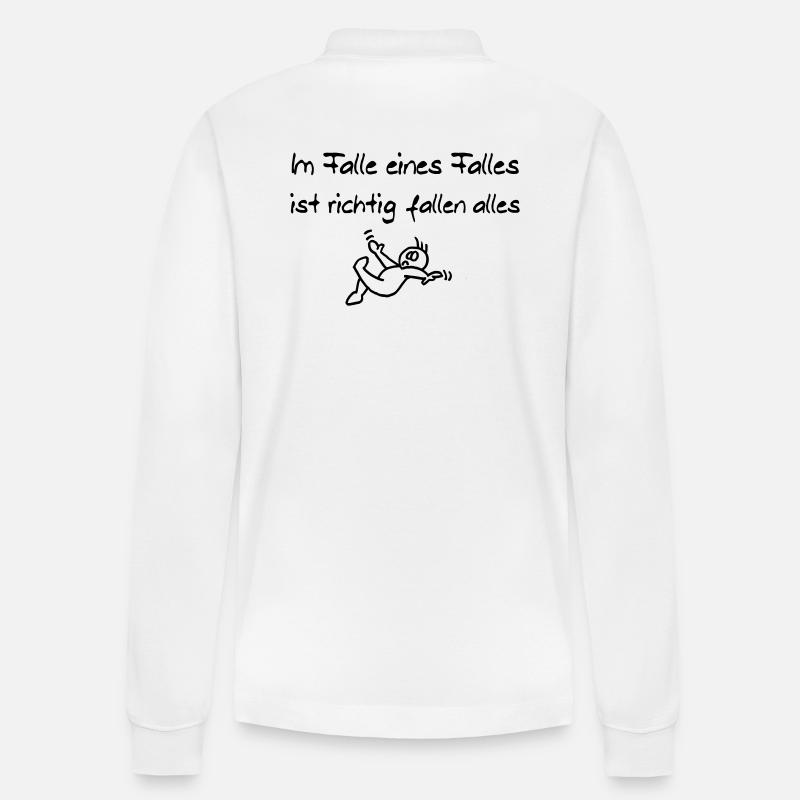 Im Falle eines Falles - Stanley/Stella Unisex Bio-Langarm-Poloshirt Prepster - Weiß