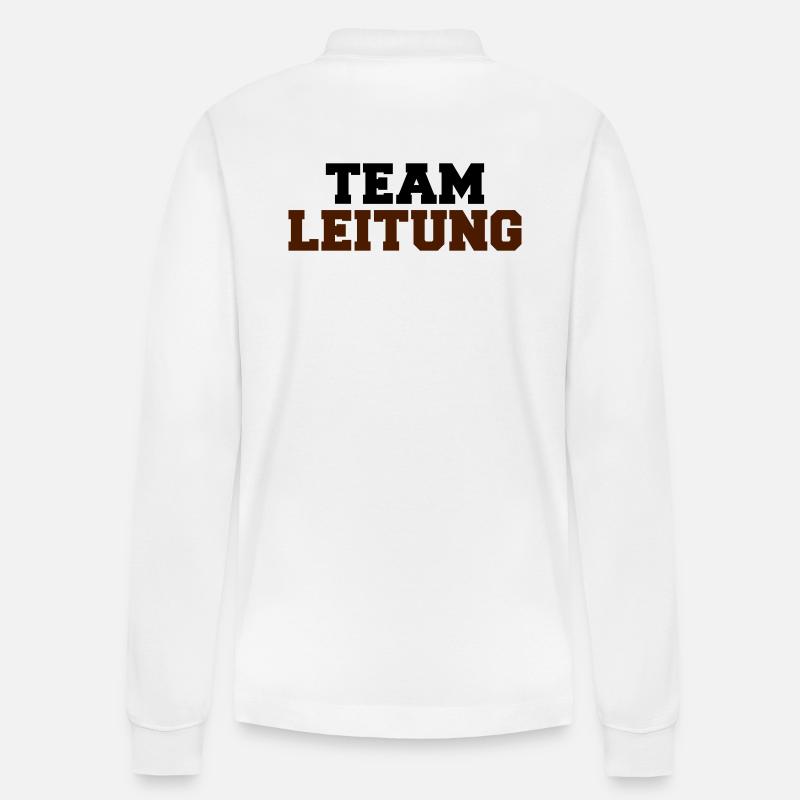 team-leitung - Stanley/Stella Unisex Bio-Langarm-Poloshirt Prepster - Weiß