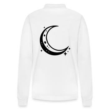 Croissant de Lune - Polo à manches longues bio PREPSTER Stanley/Stella Unisexe - blanc - Dos - Anna (173cm)