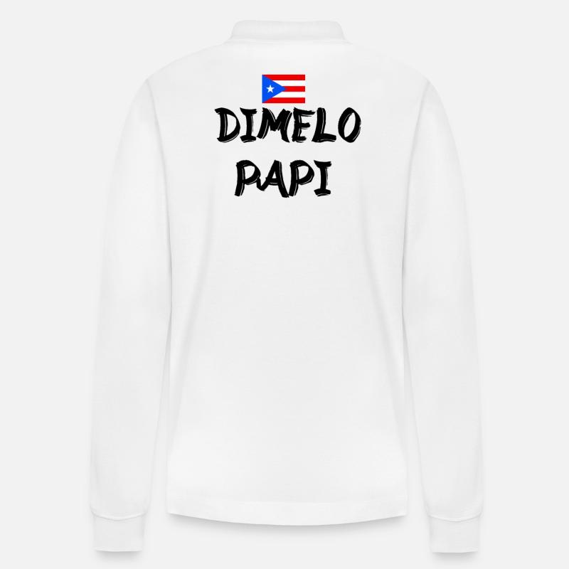Dimelo Papi Latino - Stanley/Stella Unisex Bio-Langarm-Poloshirt Prepster - Weiß