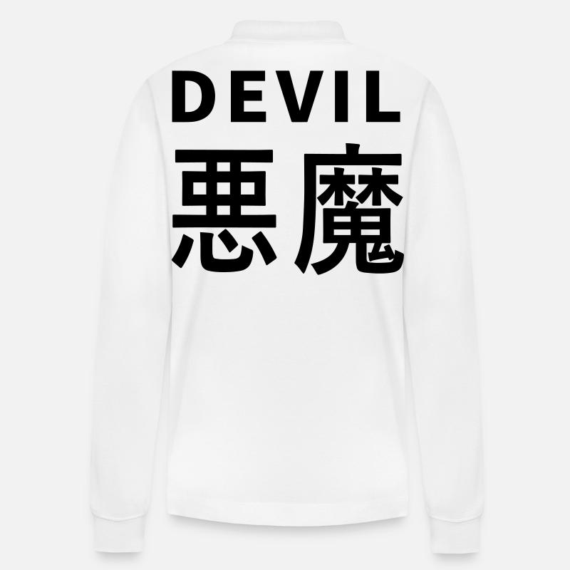 Devil's Kajni - Stanley/Stella Unisex Bio-Langarm-Poloshirt Prepster - Weiß