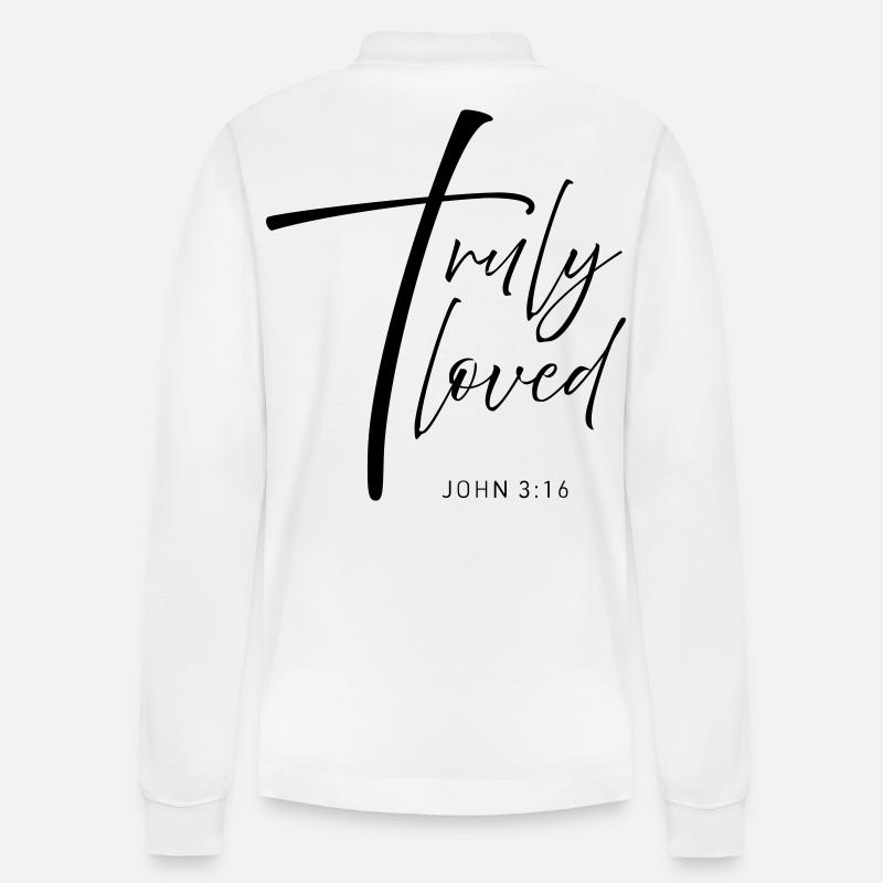 CROSS truly loved - Stanley/Stella Unisex Bio-Langarm-Poloshirt Prepster - Weiß