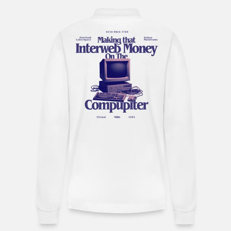 InterwebMoney Conception Informatique - Polo à manches longues bio PREPSTER Stanley/Stella Unisexe - blanc