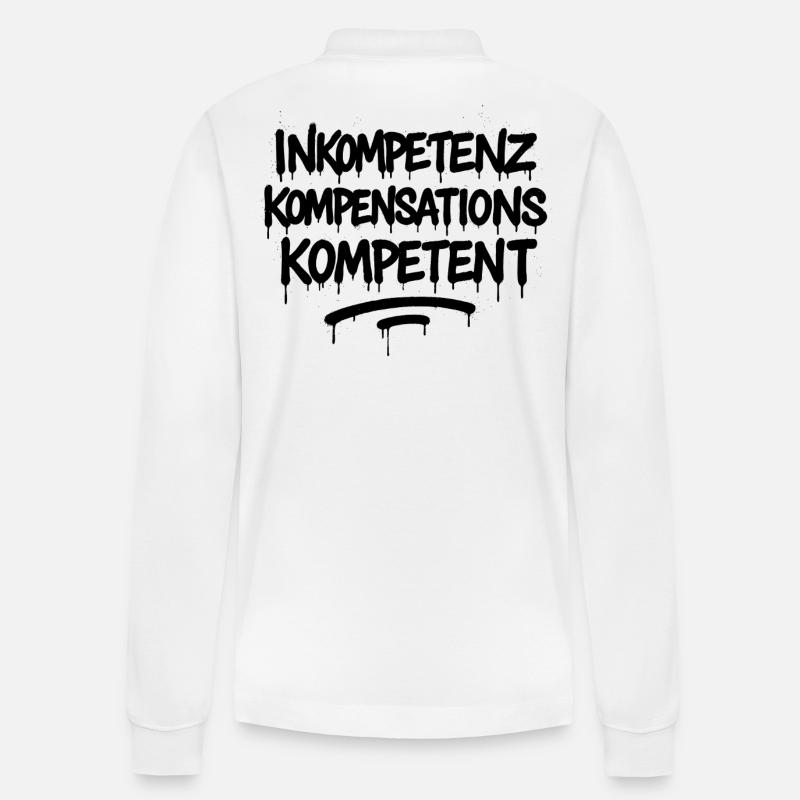 Indemnisation de l’incompétence Compétence – Büro Spruch - Polo à manches longues bio PREPSTER Stanley/Stella Unisexe - blanc