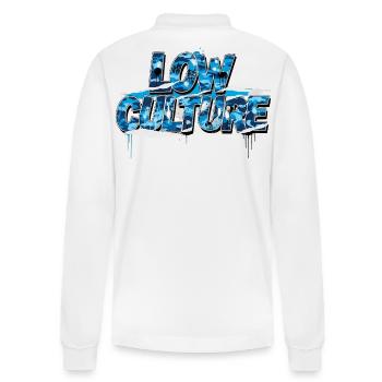 Low Culture JDM Car Szene Street Style - Stanley/Stella Unisex Bio-Langarm-Poloshirt Prepster - Weiß - Hinten - Anna (173cm)