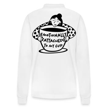 Emotional an meinen Becher gebunden - Stanley/Stella Unisex Bio-Langarm-Poloshirt Prepster - Weiß - Hinten - Anna (173cm)