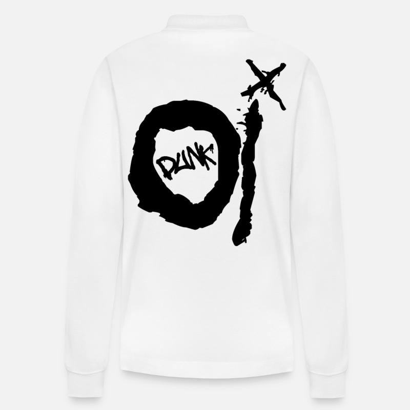 Oi Punk - Stanley/Stella Unisex Bio-Langarm-Poloshirt Prepster - Weiß