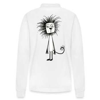 Verwirrter Löwe - Stanley/Stella Unisex Bio-Langarm-Poloshirt Prepster - Weiß - Hinten - Anna (173cm)