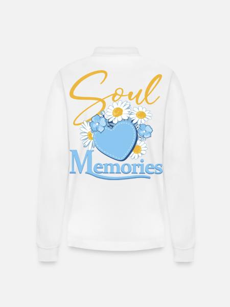 Soul Memories - Stanley/Stella Organic Unisex Long-Sleeved Polo Shirt Prepster - white