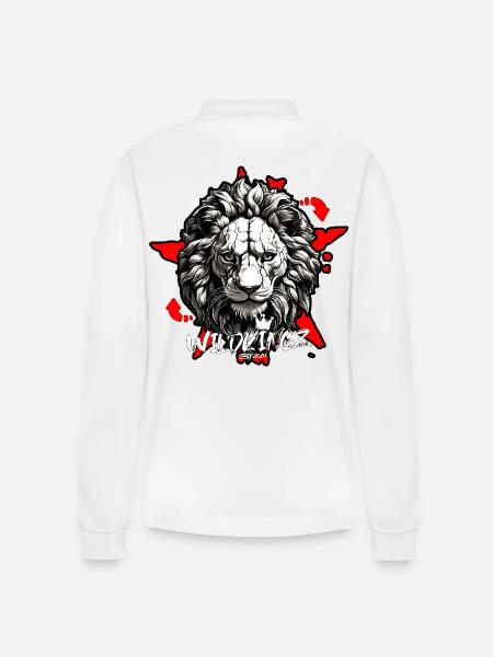 Lion - Polo à manches longues bio PREPSTER Stanley/Stella Unisexe - blanc