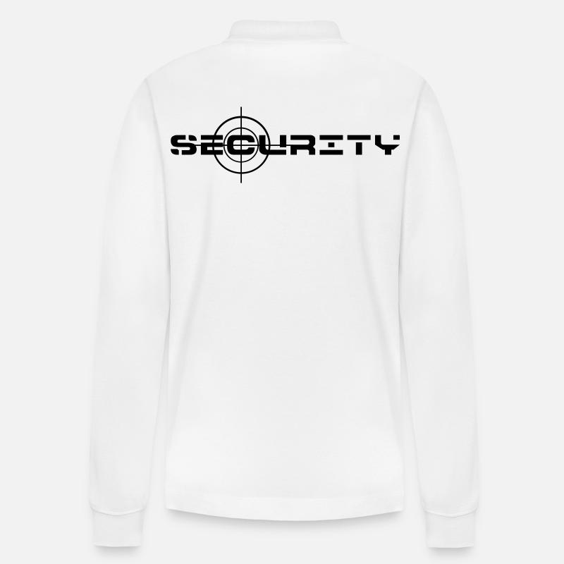 Security, Sicherheitsdienst, Objektschutz - Stanley/Stella Unisex Bio-Langarm-Poloshirt Prepster - Weiß