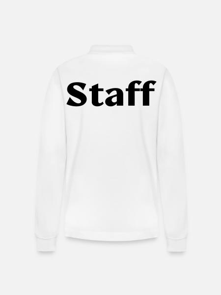 staff - Stanley/Stella Unisex Bio-Langarm-Poloshirt Prepster - Weiß