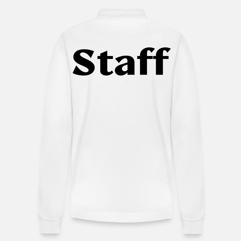 staff - Stanley/Stella Unisex Bio-Langarm-Poloshirt Prepster - Weiß
