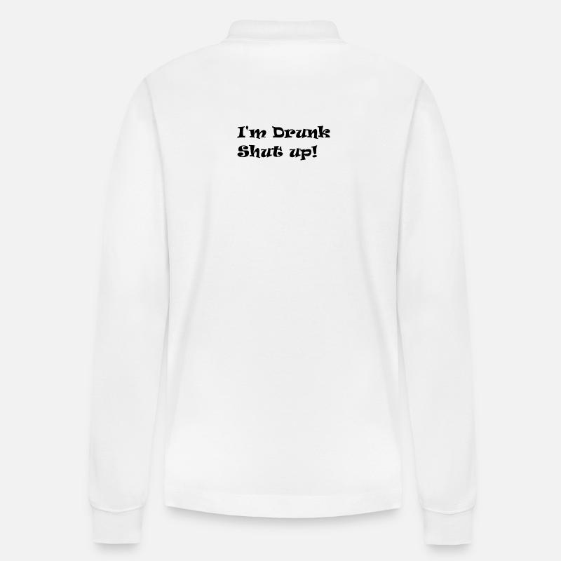 Ich bin betrunken - Stanley/Stella Unisex Bio-Langarm-Poloshirt Prepster - Weiß