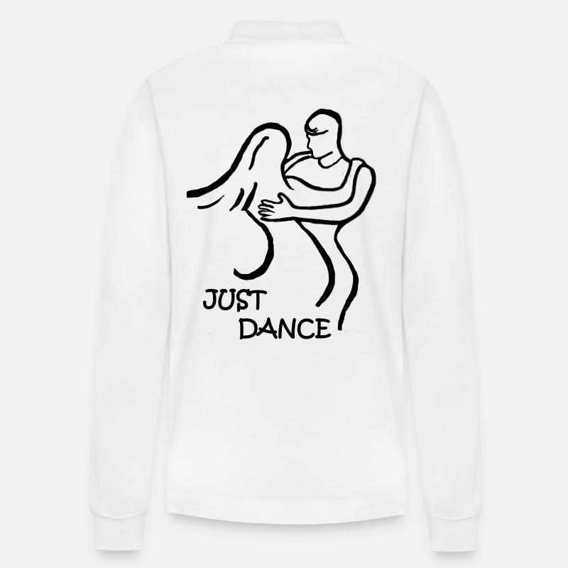ZOUK-TANZ-GESCHENK JUST DANCE - Stanley/Stella Unisex Bio-Langarm-Poloshirt Prepster - Weiß