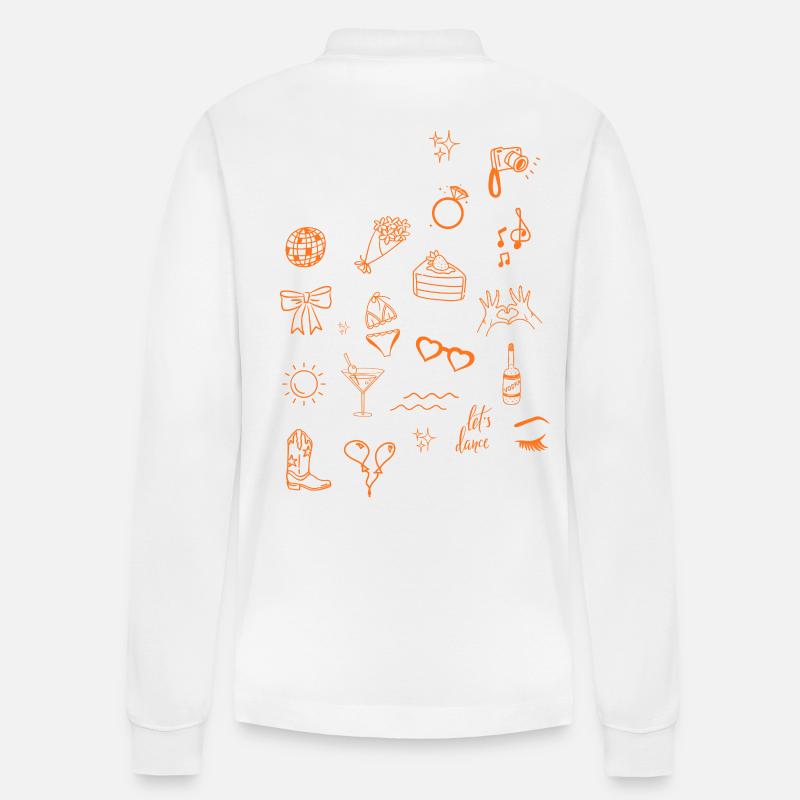 Bride Icons 2026 personalizable - Stanley/Stella Unisex Bio-Langarm-Poloshirt Prepster - Weiß