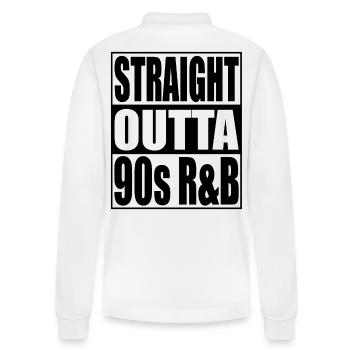 Straight Outta Musique R&B des années 90 - Polo à manches longues bio PREPSTER Stanley/Stella Unisexe - blanc - Dos - Anna (173cm)