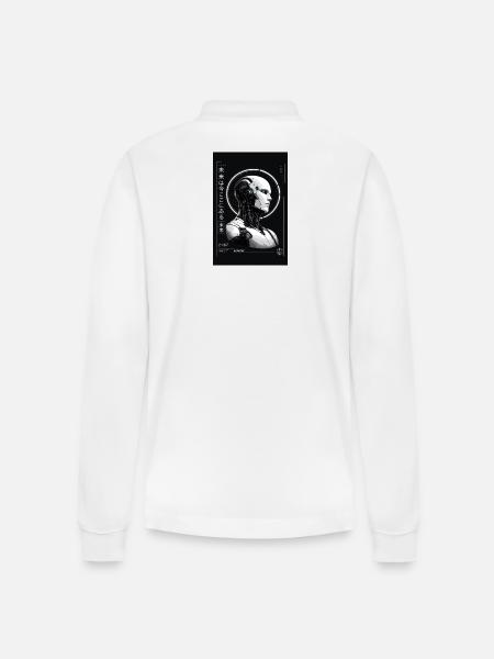 futur - Stanley/Stella Unisex Bio-Langarm-Poloshirt Prepster - Weiß