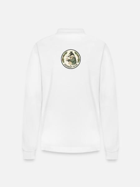 The Gentlebadger Tea Club - Stanley/Stella Organic Unisex Long-Sleeved Polo Shirt Prepster - white