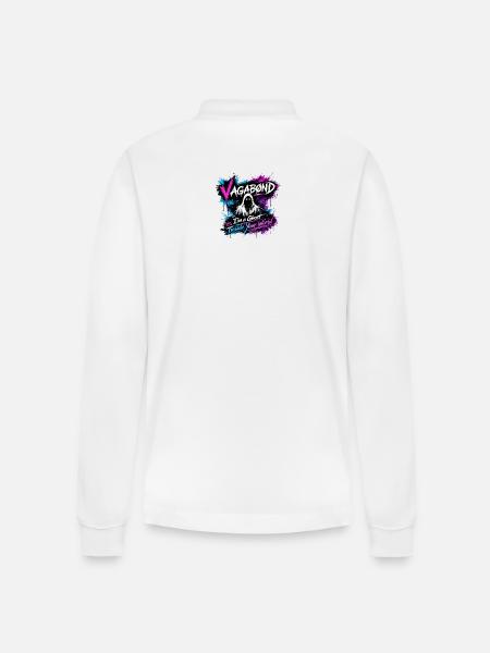 Vagabond Ghost Graffiti - Stanley/Stella Unisex Bio-Langarm-Poloshirt Prepster - Weiß