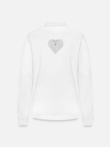 hiking heart - Stanley/Stella Organic Unisex Long-Sleeved Polo Shirt Prepster - white