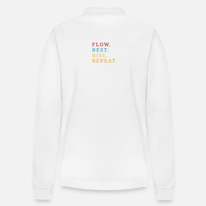 Flow Rest Montée Répéter - Polo à manches longues bio PREPSTER Stanley/Stella Unisexe - blanc