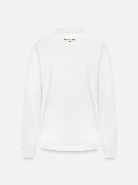Chill motif - Stanley/Stella Organic Unisex Long-Sleeved Polo Shirt Prepster - white