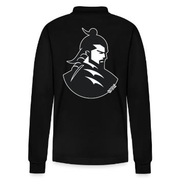 Ein japanischer Samurai Shogun - Stanley/Stella Unisex Bio-Langarm-Poloshirt Prepster - Schwarz - Hinten - Anna (173cm)
