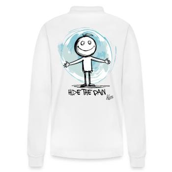 Hide the pain - Stanley/Stella Organic Unisex Long-Sleeved Polo Shirt Prepster - white - Back - Anna (173cm)