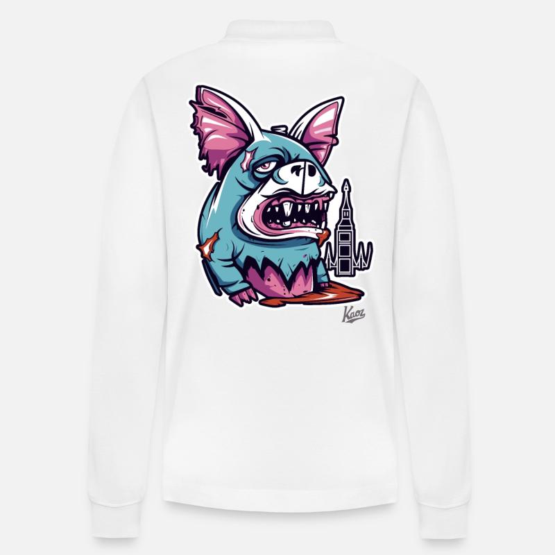 Créature monstrueuse - Polo à manches longues bio PREPSTER Stanley/Stella Unisexe - blanc